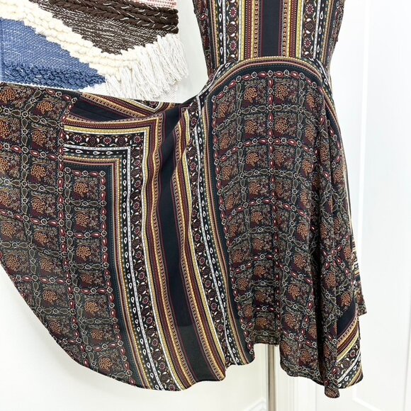 A.L.C. Hartmann Scarf Print Sleeveless Asymmetric Silk Dress Black Size 2 - Picture 6 of 12